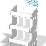 Espositore in plastica a ripiani