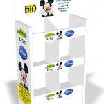 Espositore da terra a ripiani in polipropilene