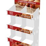 Espositore a ripiani in poliporpilene