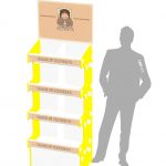 Espositore da terra in polipropilene a ripiani