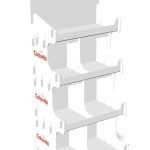 Espositore in polipropilene da terra SERIARS