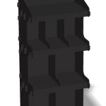 Espositore pet food in polipropilene a ripiani