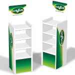 Espositore da terra a ripiani in polipropilene