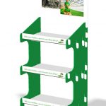 Espositore in plastica a ripiani da terra