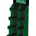 Espositore da terra in polipropilene alveolare