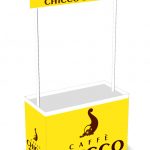 Banco promozionale per supermercati in plastica