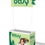 Banchetto promozionale in plastica personalizzabile SERIARS