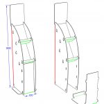Espositore da terra per cataloghi