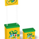 Mini Promostand Economy in polipropilene con cestino Crayola
