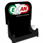 Espositore da banco in polipropilene per marmitte e automotive